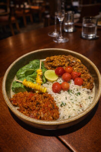 Curated Veganuary vegan menu at India Grill, Hilton Garden Inn Saket.