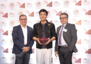 Chef Vikas Khanna demonstrating cranberry recipes at Mumbai event