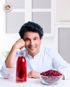 Chef Vikas Khanna presenting innovative cranberry dishes