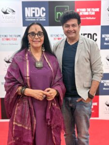 Ila Arun unveiling Beyond the Frame Beyond Fear book