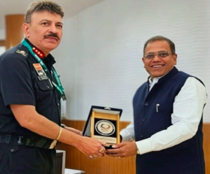 Lt. Gen. Rajiv Kumar Sahni during visit to BECIL Noida