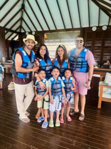 Actor Naman Shaw relaxing on Maldives beach with family