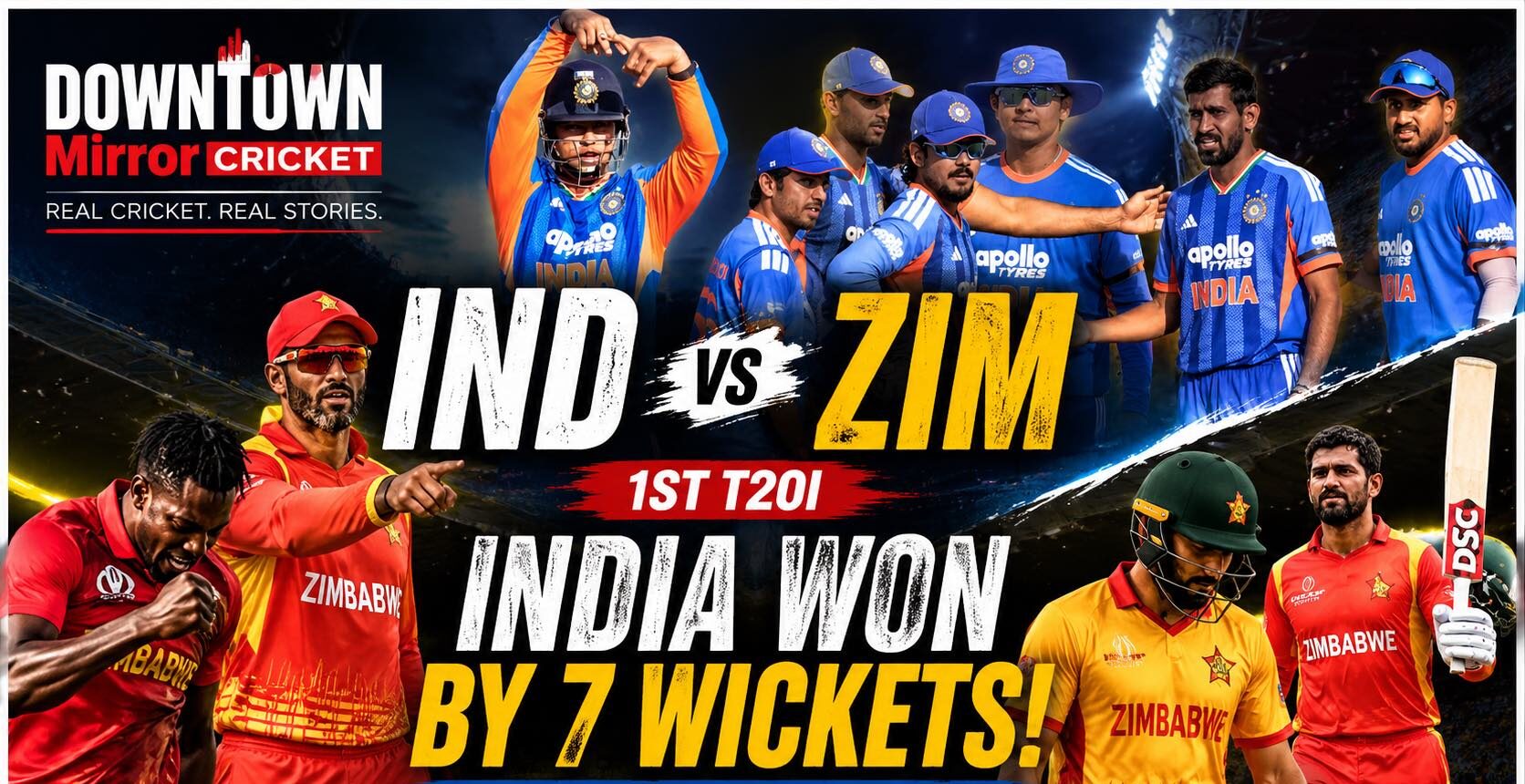 IND vs ZIM 1st T20I- India Beat Zimbabwe By 7 Wickets To Take 1-0 Series Lead