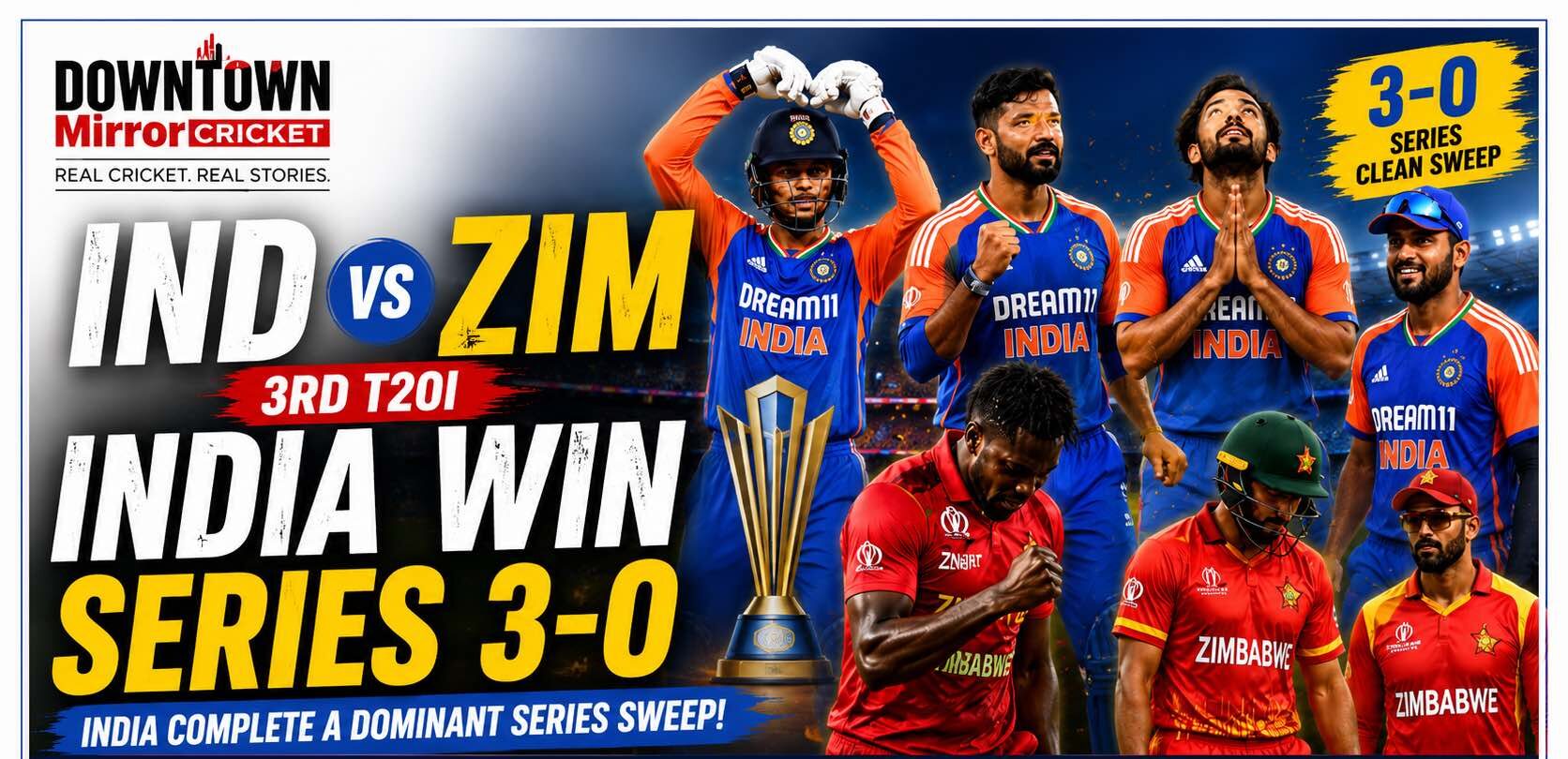 IND vs ZIM 3rd T20- India Beat Zimbabwe By 35 Runs To Seal Series 3-0